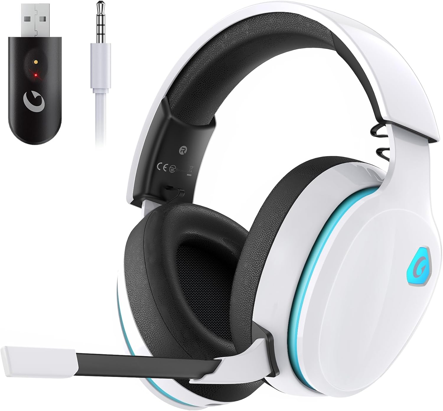 Gvyugke Gaming Headset, 2.4GHz Wireless Gaming Headphone for PS4, PS5, PC, Mac, 