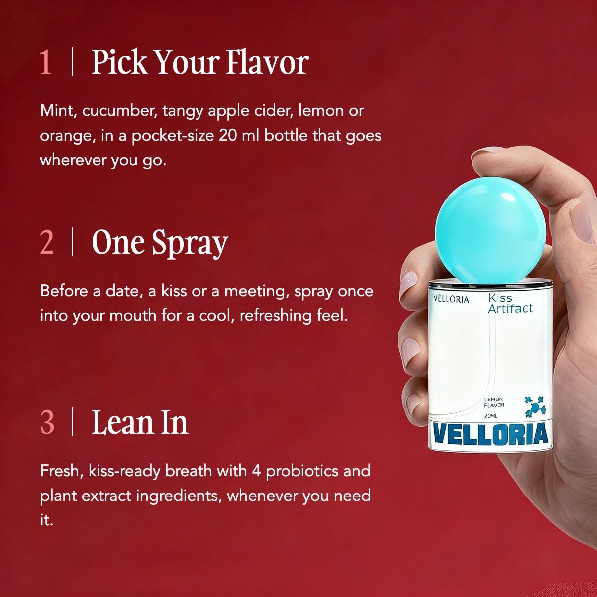 Velloria® Kiss Artifact Breath Spray