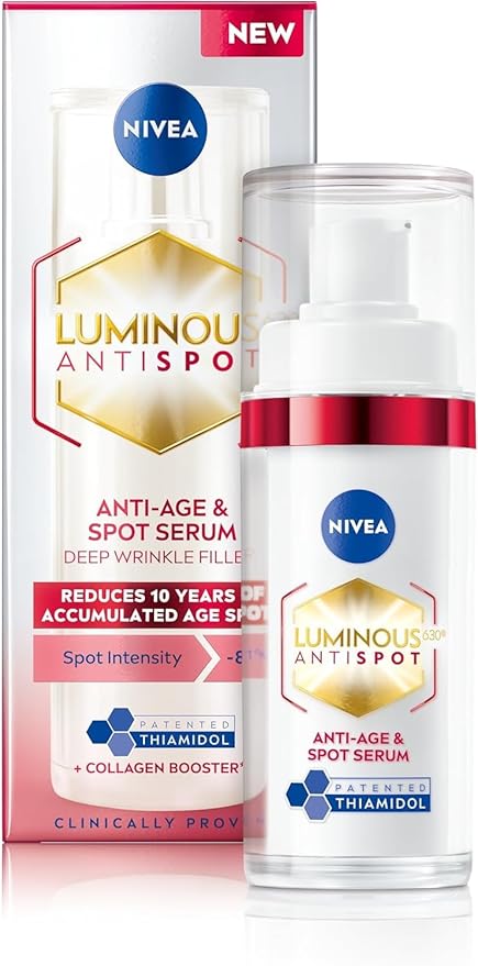 NIVEA Luminous 630 Anti Dark-Spot & Anti-Age Serum (30ml), Anti-Wrinkle Face Ser