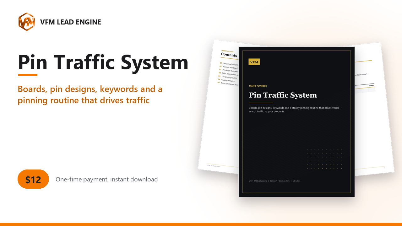 Pin Traffic System: Visual-Search Traffic for Shops & Blogs