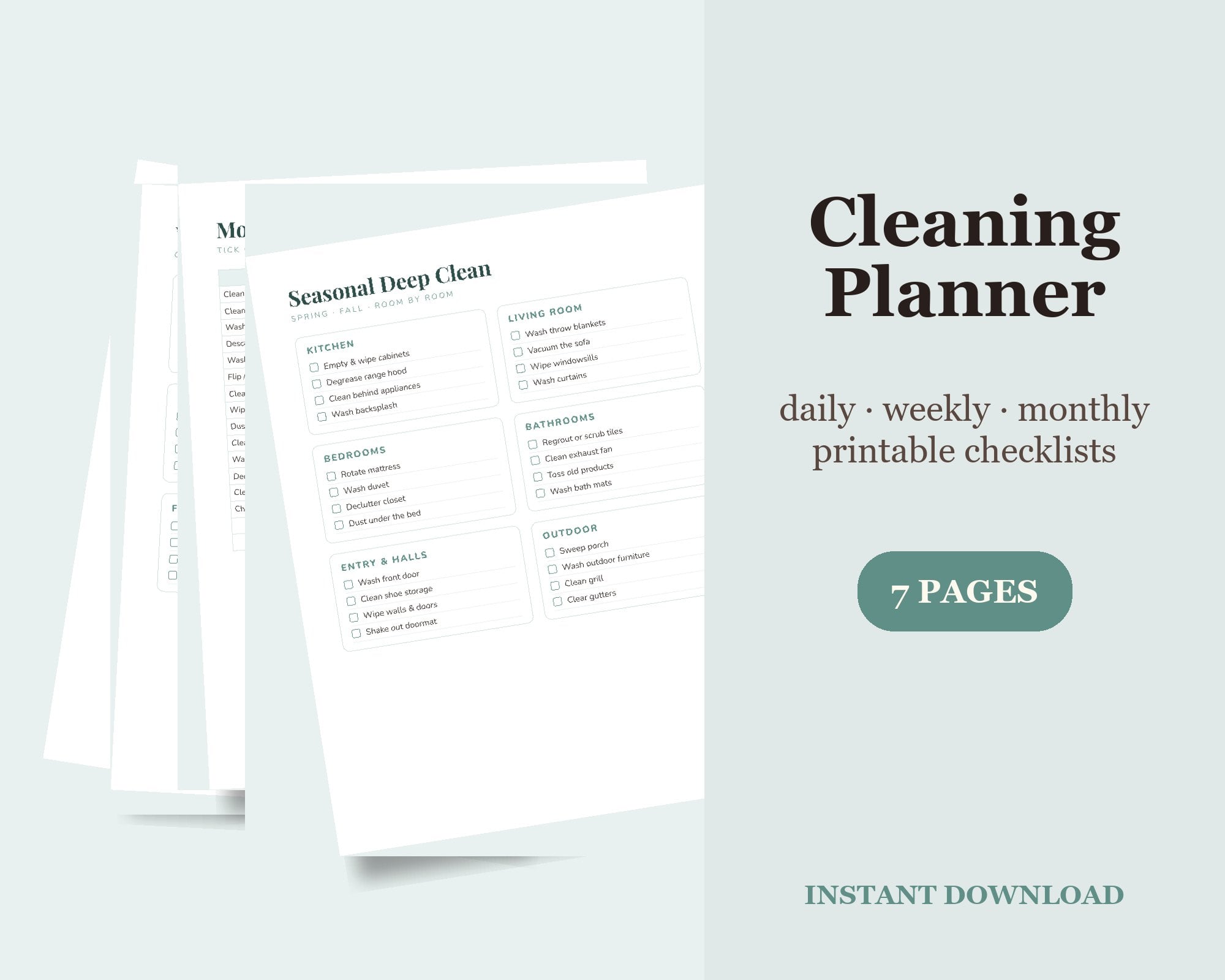 Cleaning Planner Printable