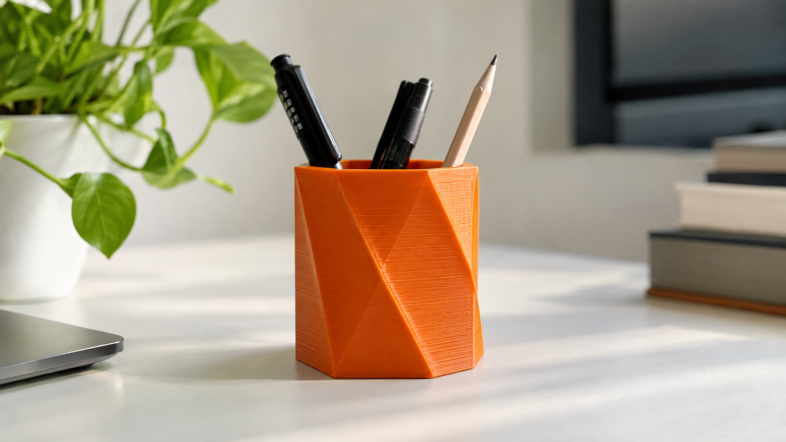 Hex Pen Holder — Print-Ready STL