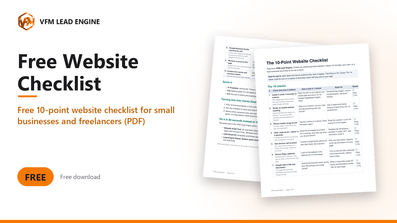Free Website Checklist
