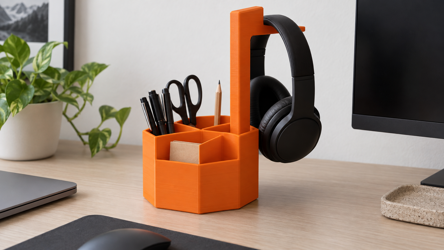 Hex Desk Organizer — Print-Ready STL