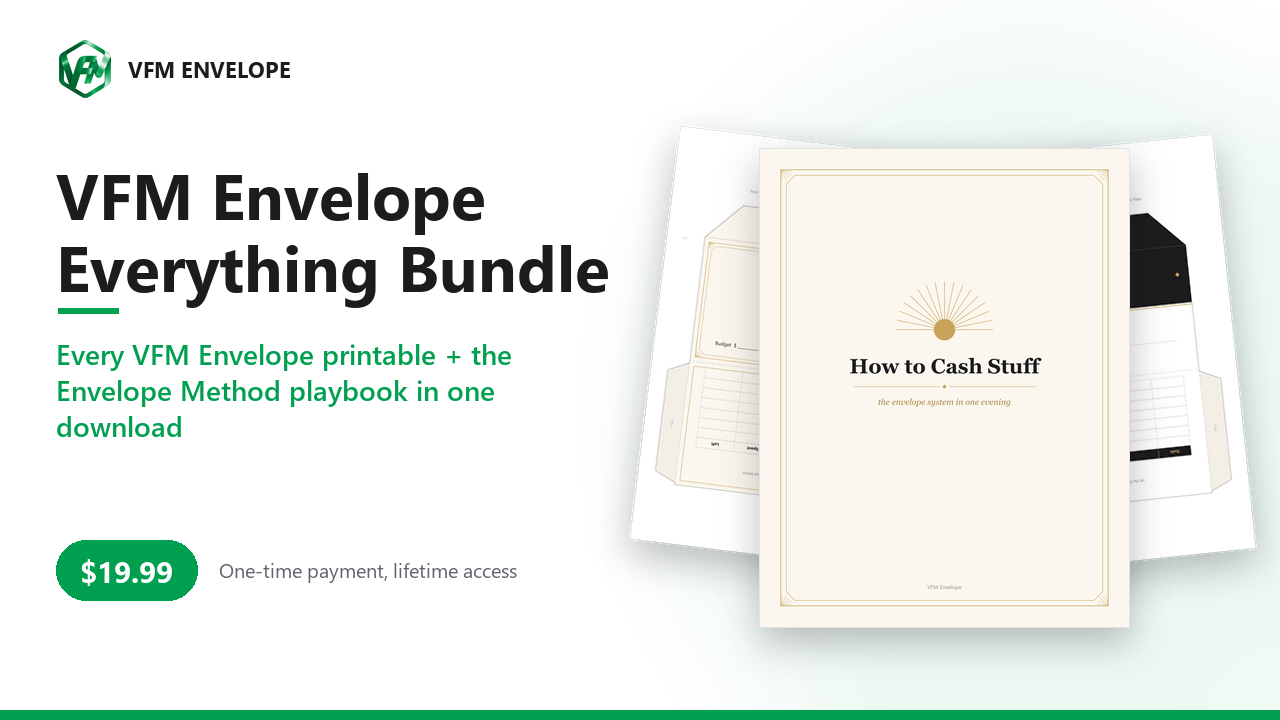 Cash Envelope Bundle: Every VFM Envelope Printable + Playbook
