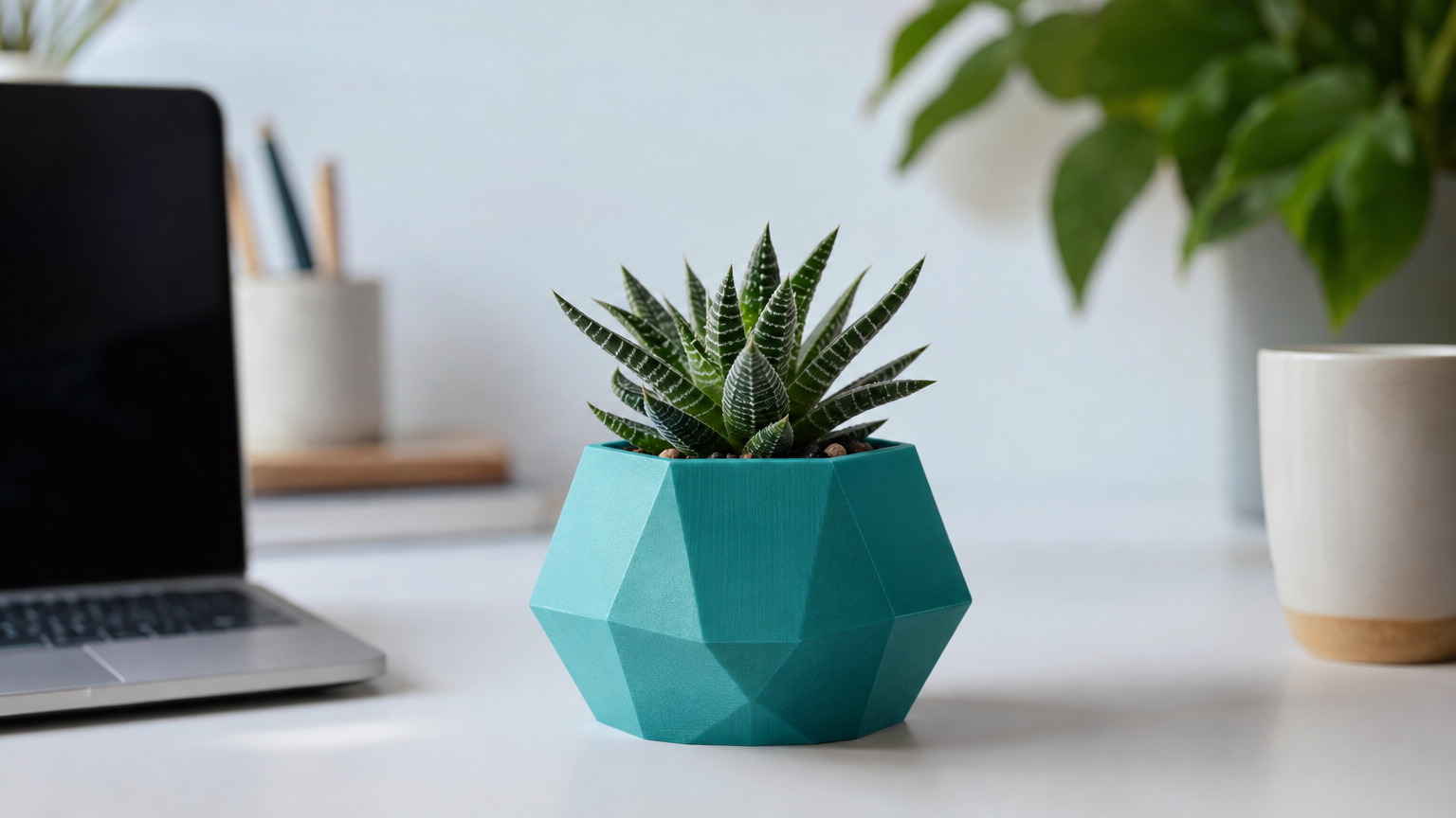 Geometric Succulent Planter — Print-Ready STL