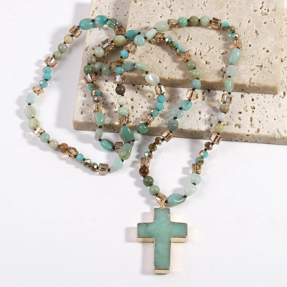 Catholic Cross Pendant Christian Necklace Religious Jewelry