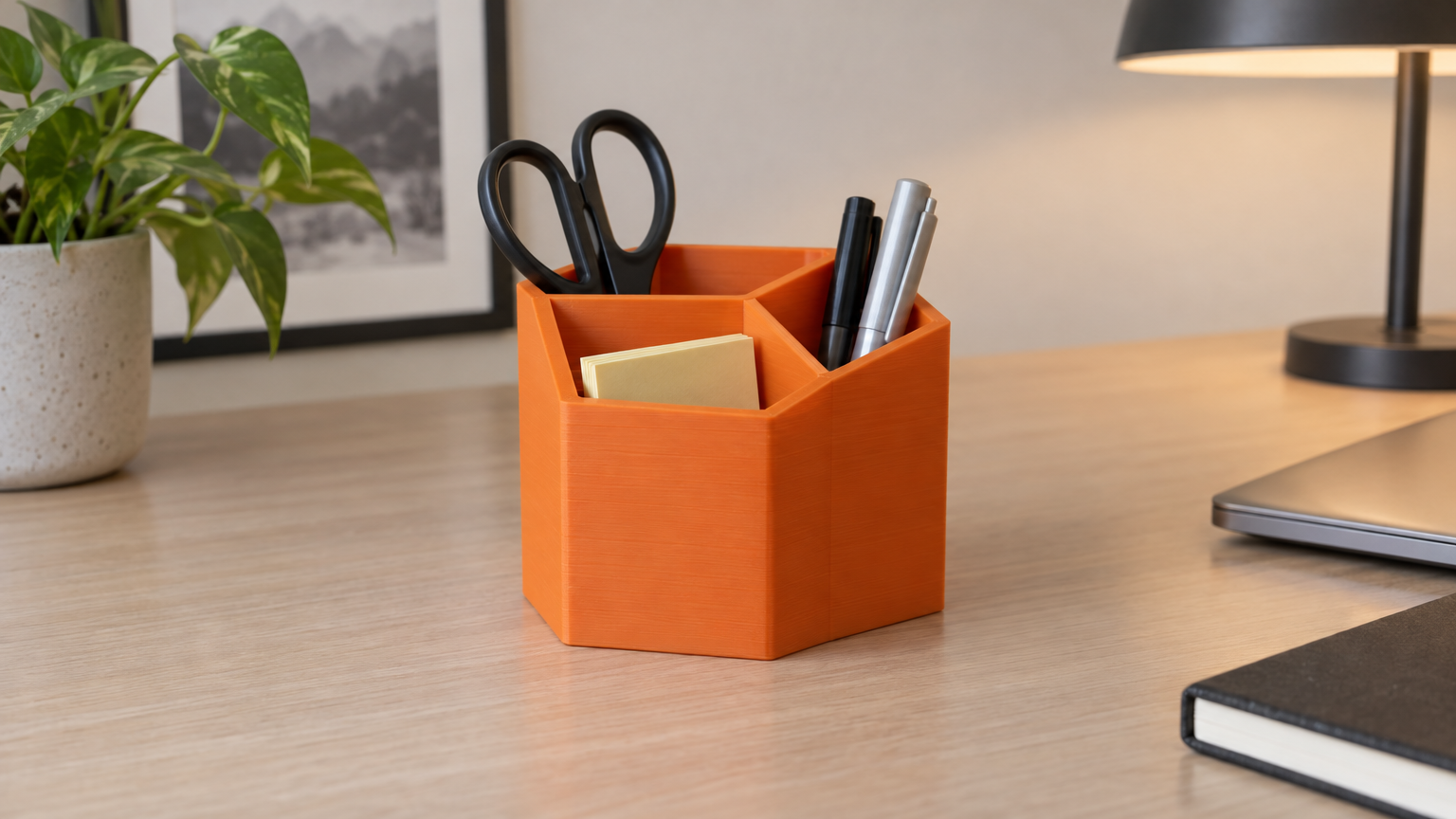 Hex Desk Organizer — Print-Ready STL