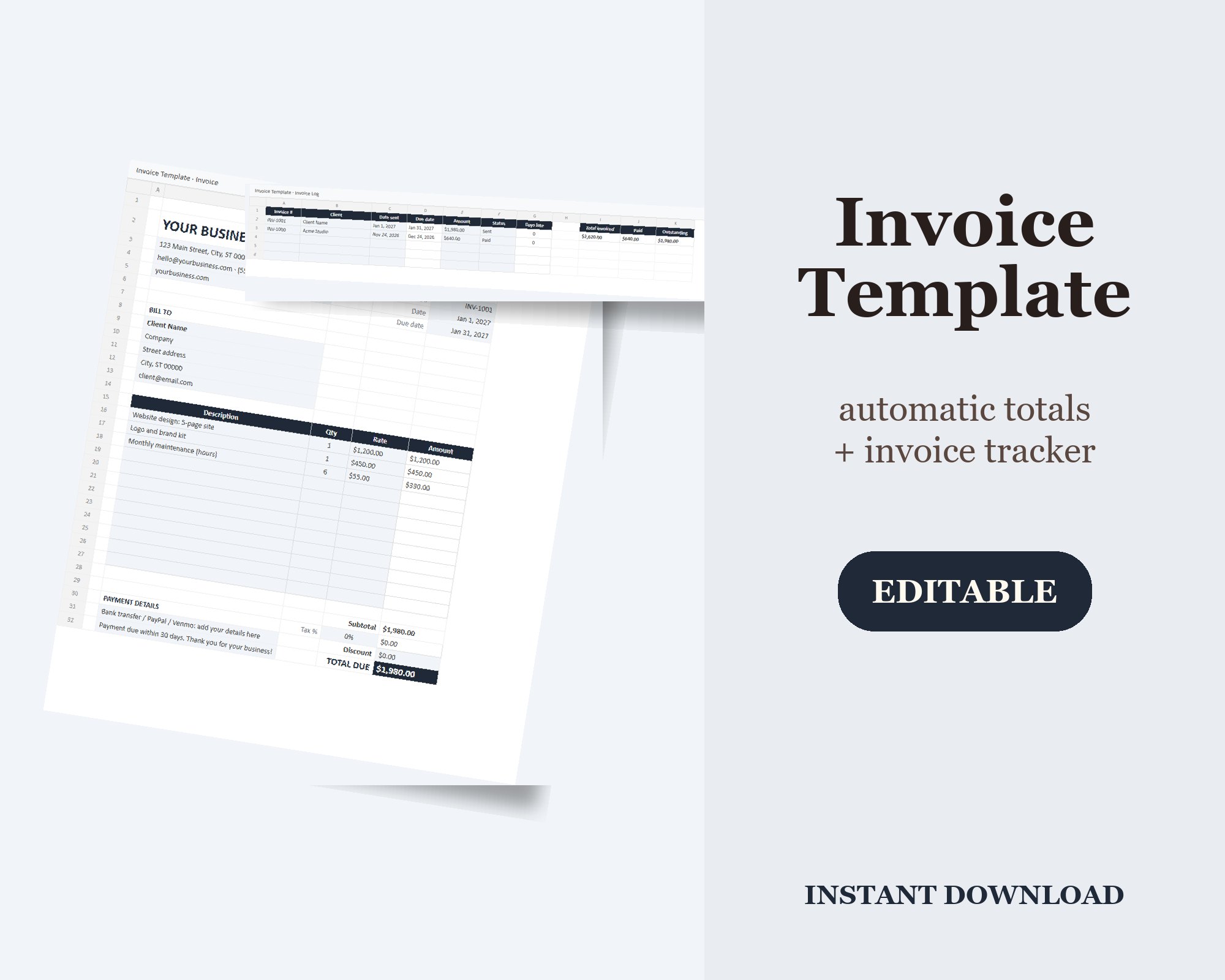Invoice Template and Log