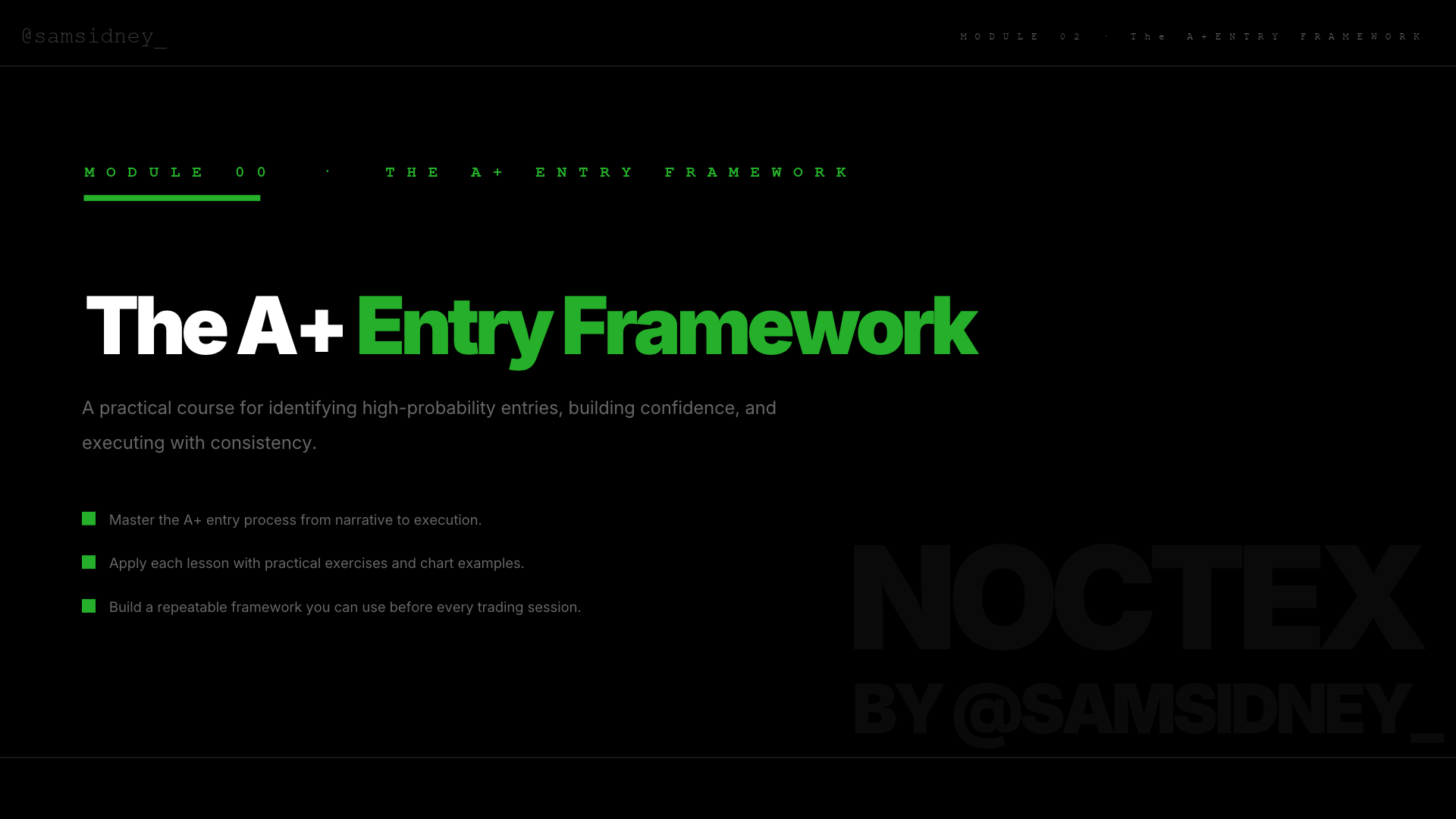 My A+ Entry Framework