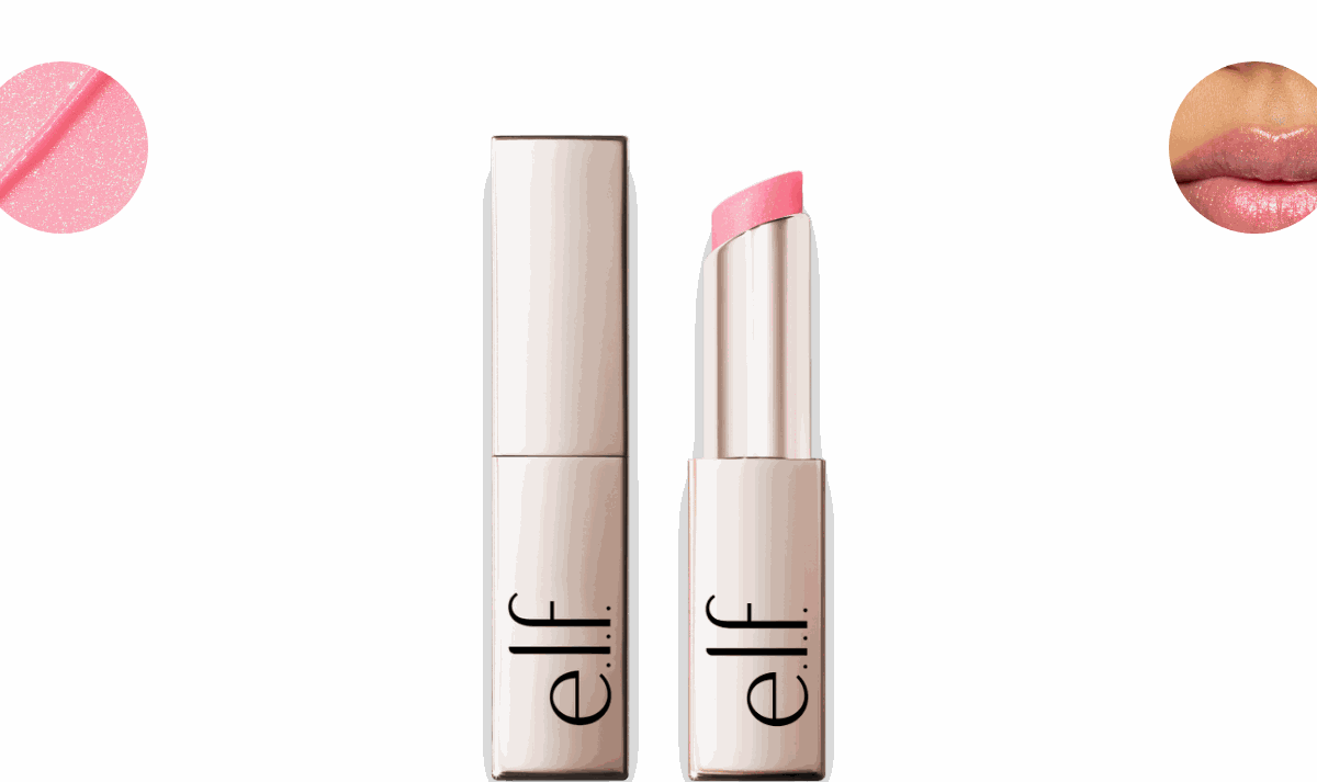 e.l.f. Glow Reviver Lip Oil Stick, closed and open