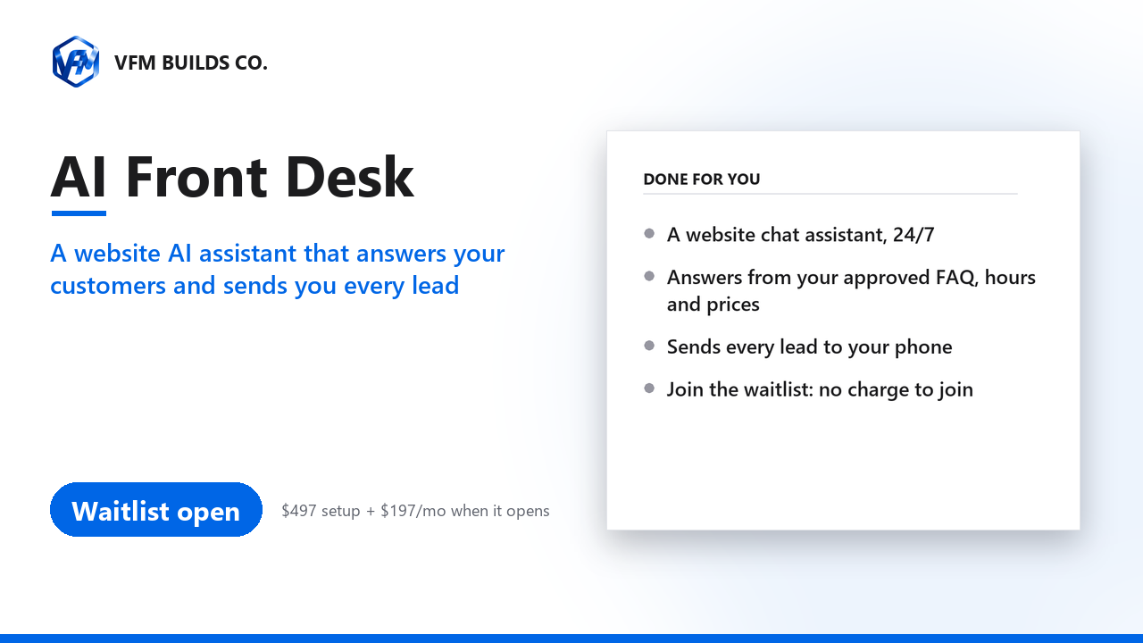 AI Front Desk