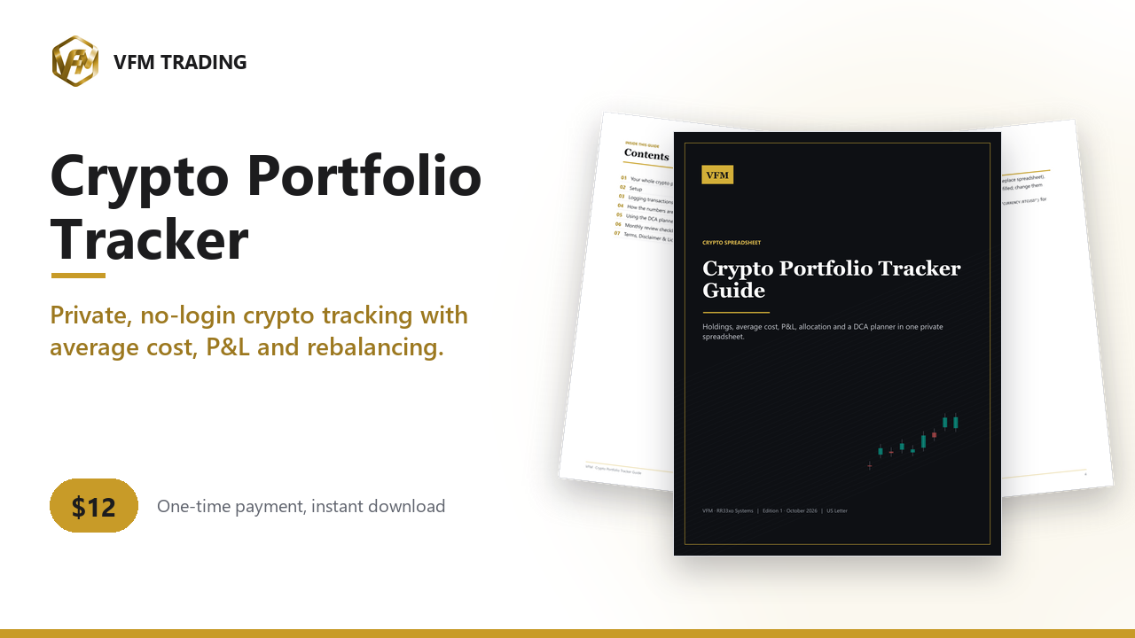Crypto Portfolio Tracker: P&L, Allocation, Rebalance & DCA Sheets