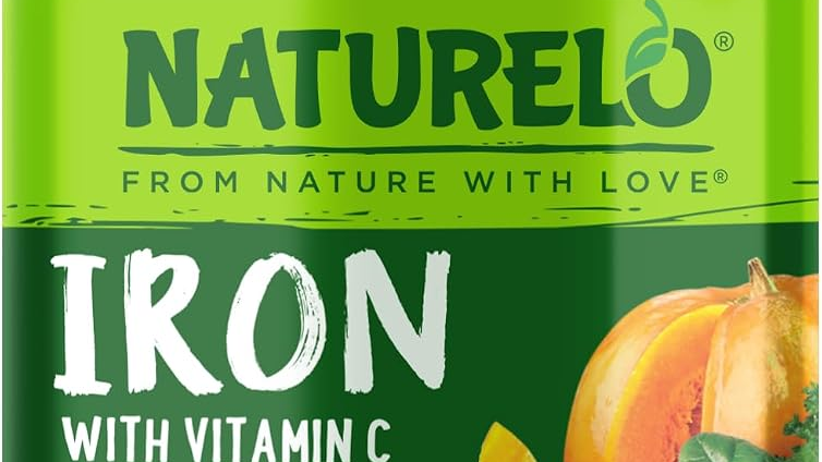 NATURELO Vegan Iron Supplement with Vitamin C