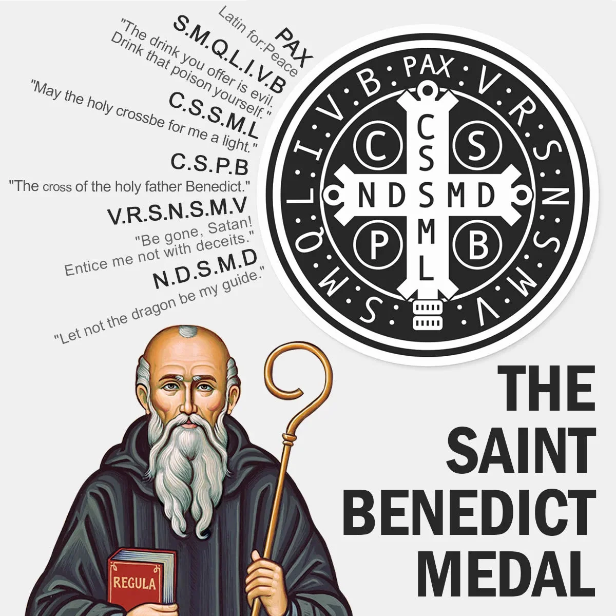St. Benedict the Protector Titanium Ring