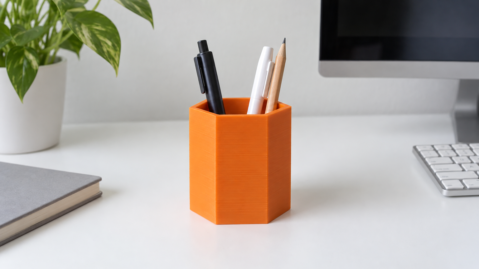 Hex Pen Holder — Print-Ready STL