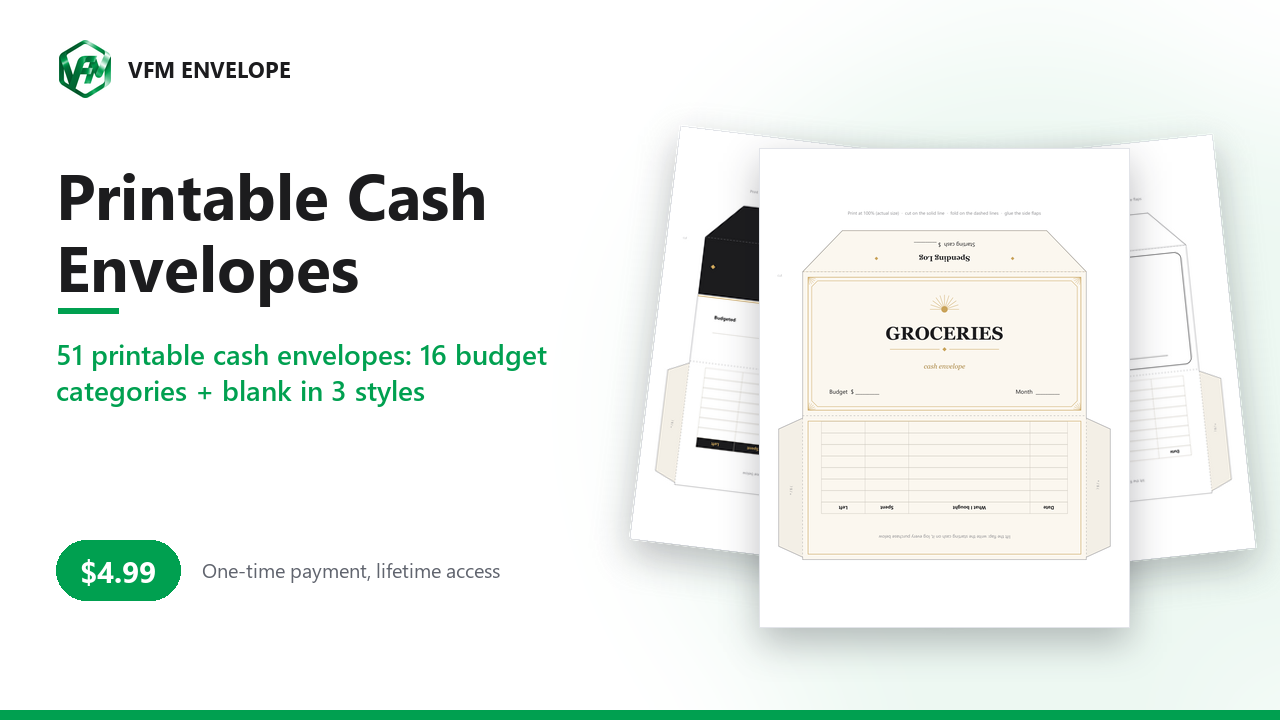 Printable Cash Envelopes