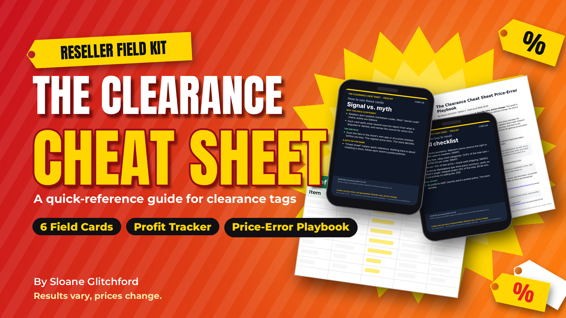The Clearance Cheat Sheet: Reseller Field Kit
