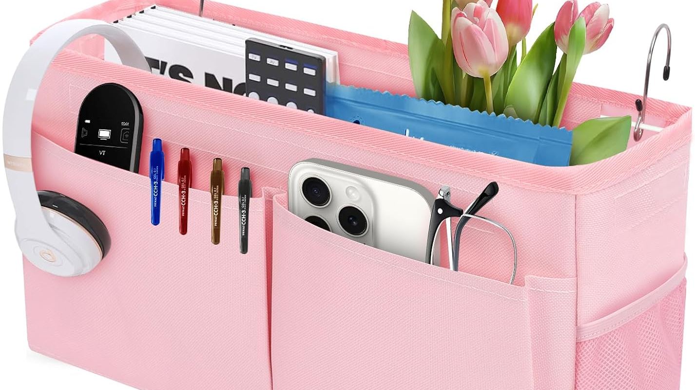 Bedside Caddy Organizer with Fixed Straps