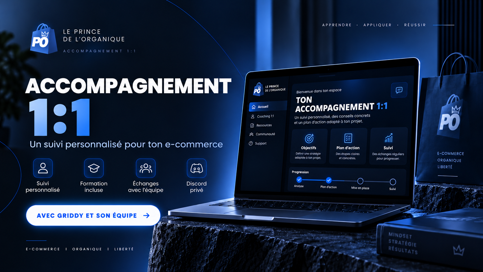 Accompagnement 1:1 — Griddy & son équipe