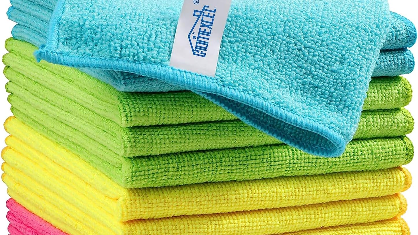 HOMEXCEL 12PK Microfiber Cleaning Cloth