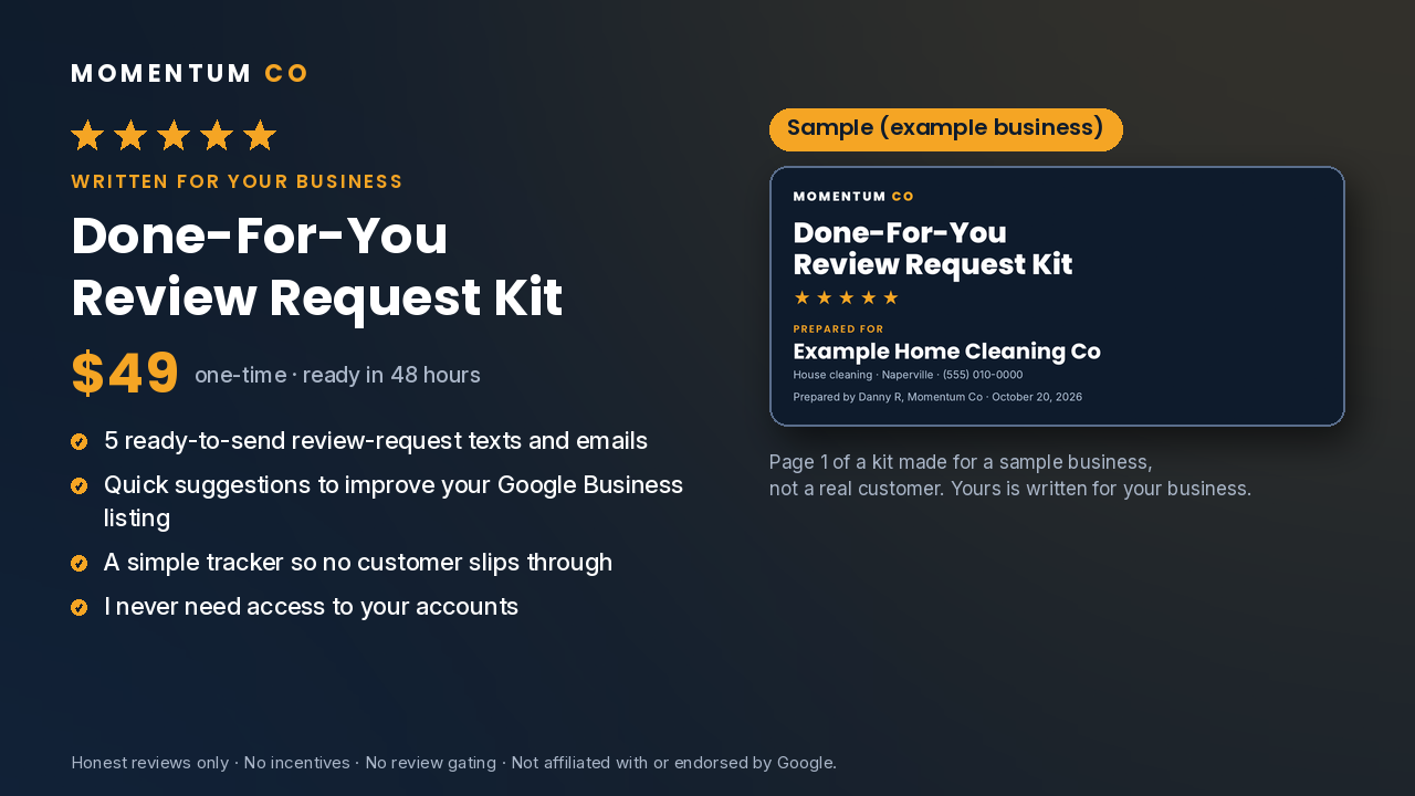 Done-For-You Review Request Kit