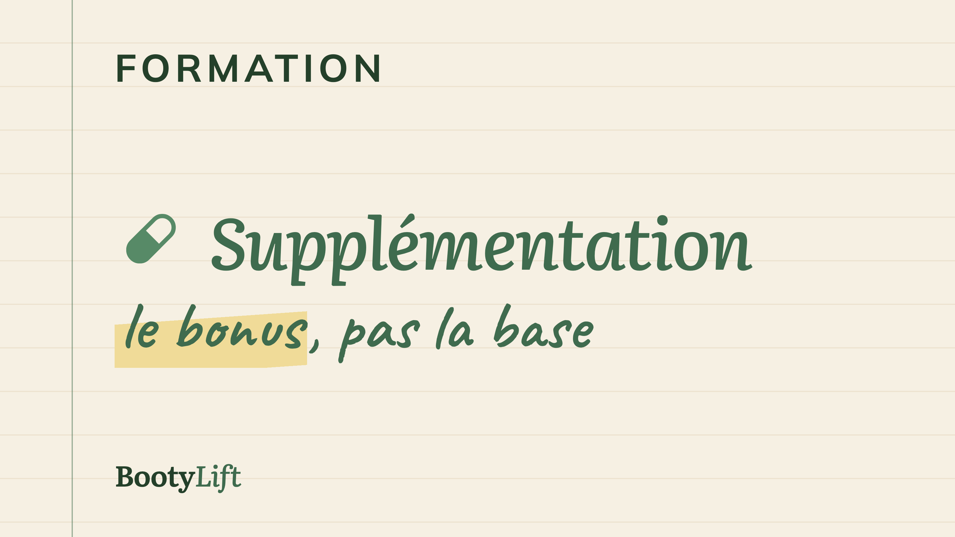 Formation Supplémentation