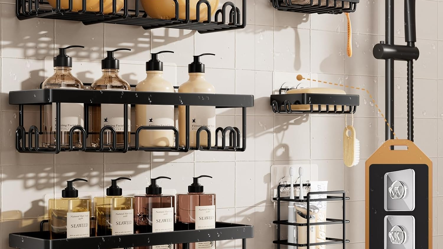 Veken Shower Caddy 6-Pack