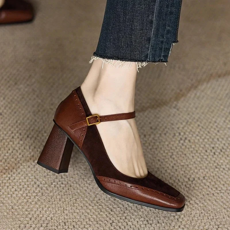 Florence Collection | Women's Pumps with Brogue Stitching