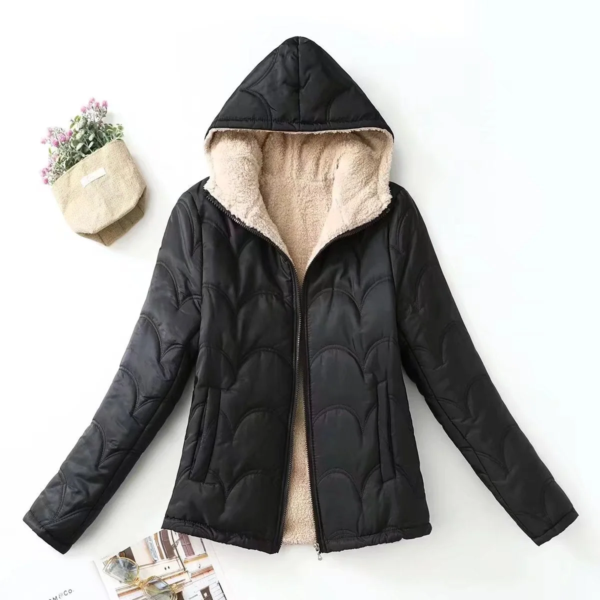 Velthra | Women's Teddy-Lined Hooded Jacket