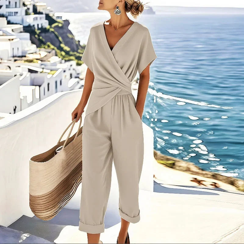 Elegant Women's Set | Two-Piece Set with Flattering Wrap-Front Design