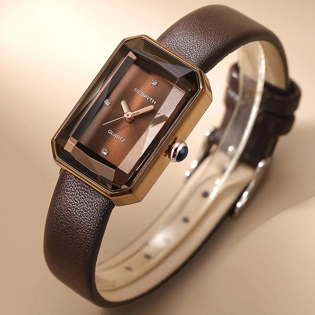 Aurora | Classic Rectangular Wristwatch with Scratch-Resistant Crystal