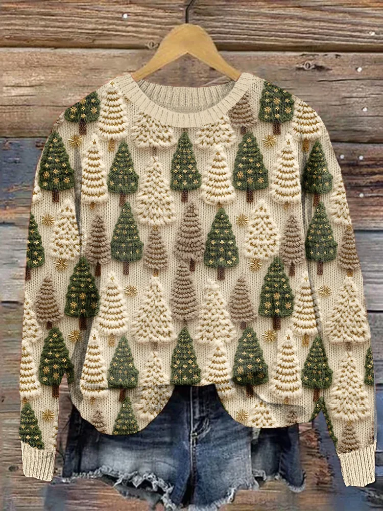 Frostelle | Women's Festive Snowflake Knit Sweater