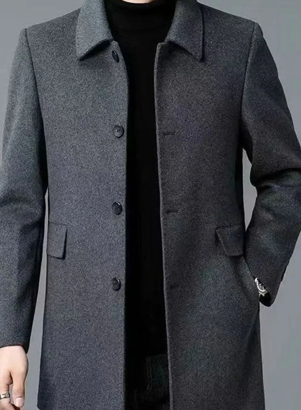 Aldric | Men's Single-Breasted Tailored Wool Overcoat