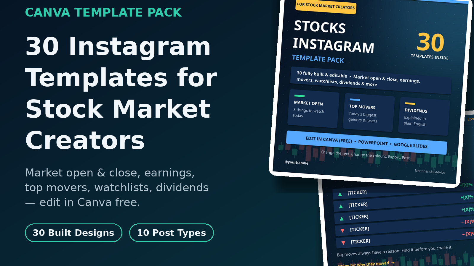 Stocks Instagram Templates — 30 Designs