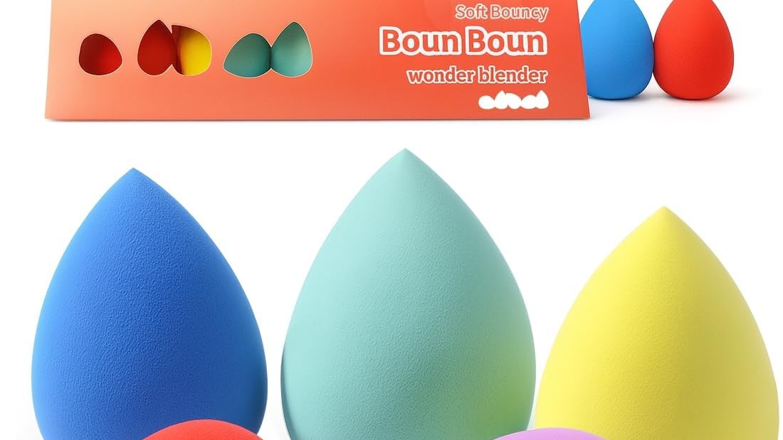 BEAKEY Makeup Sponge Set, 5 Pack Foundation Beauty Sponges