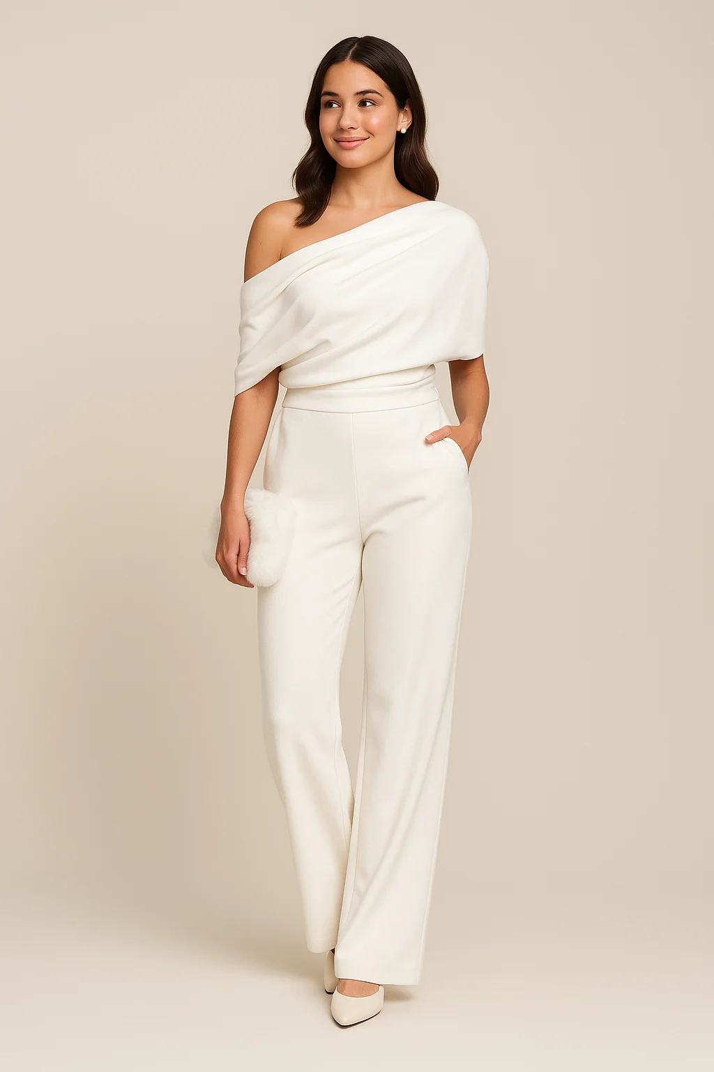 Jovina Collection | Women's Elegant Jumpsuit with Adjustable Tie Waist