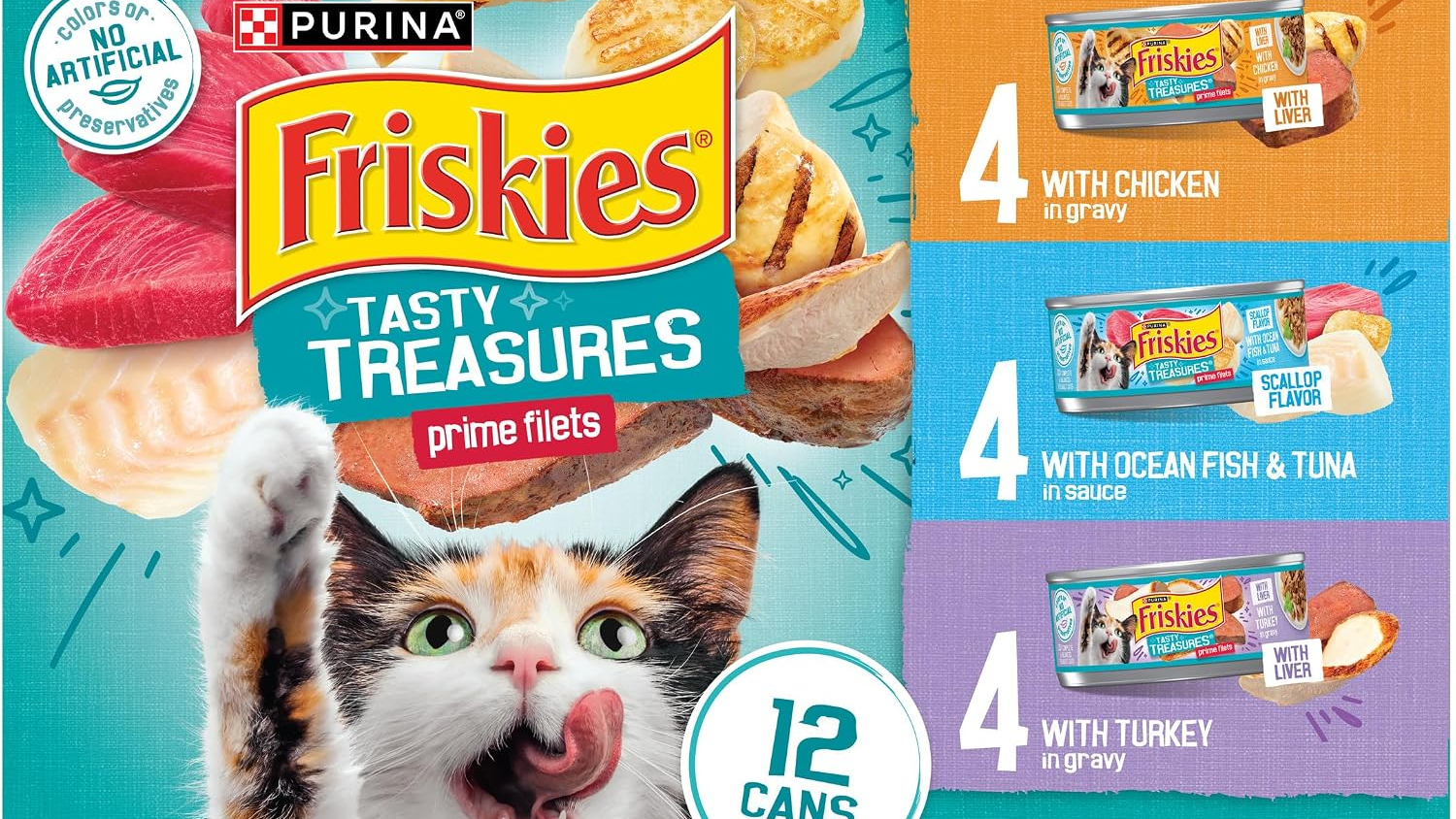 Friskies Purina Tasty Treasures Cat Food Variety Pack