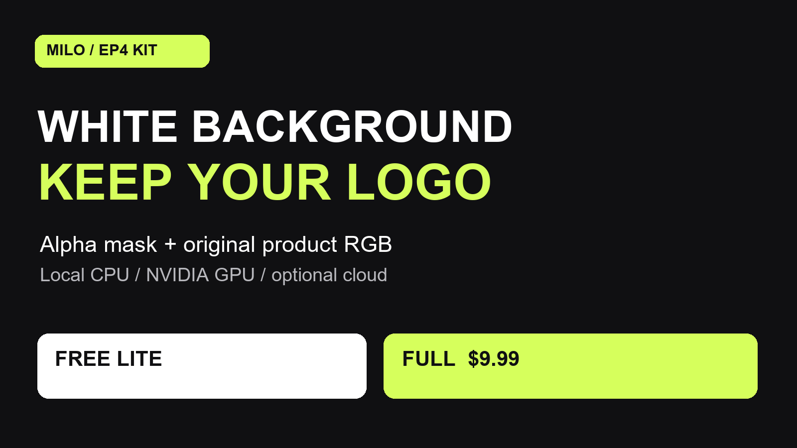 White Background Product Photos — Keep Your Logo (AI-safe)