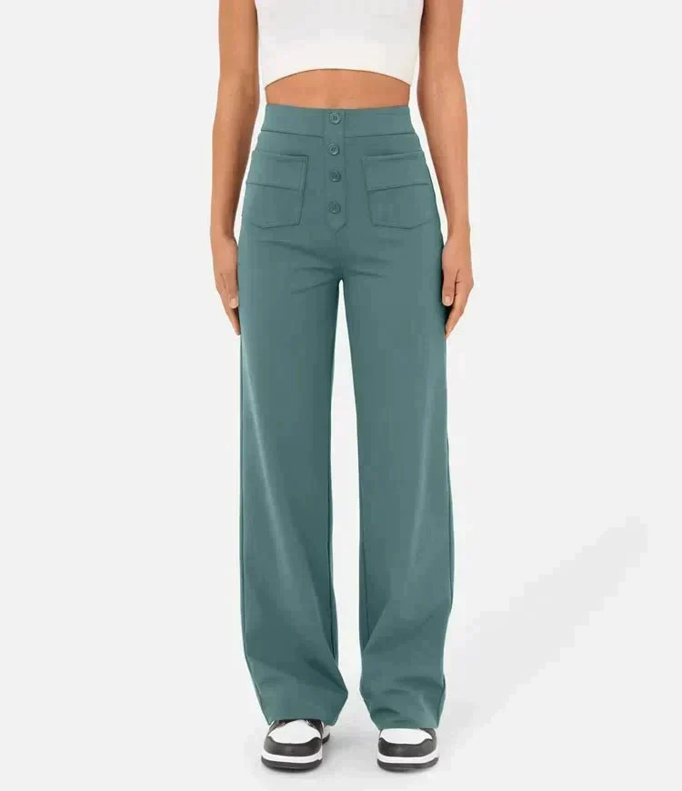 Wyndra | Women's High-Waist Straight-Leg Casual Pants