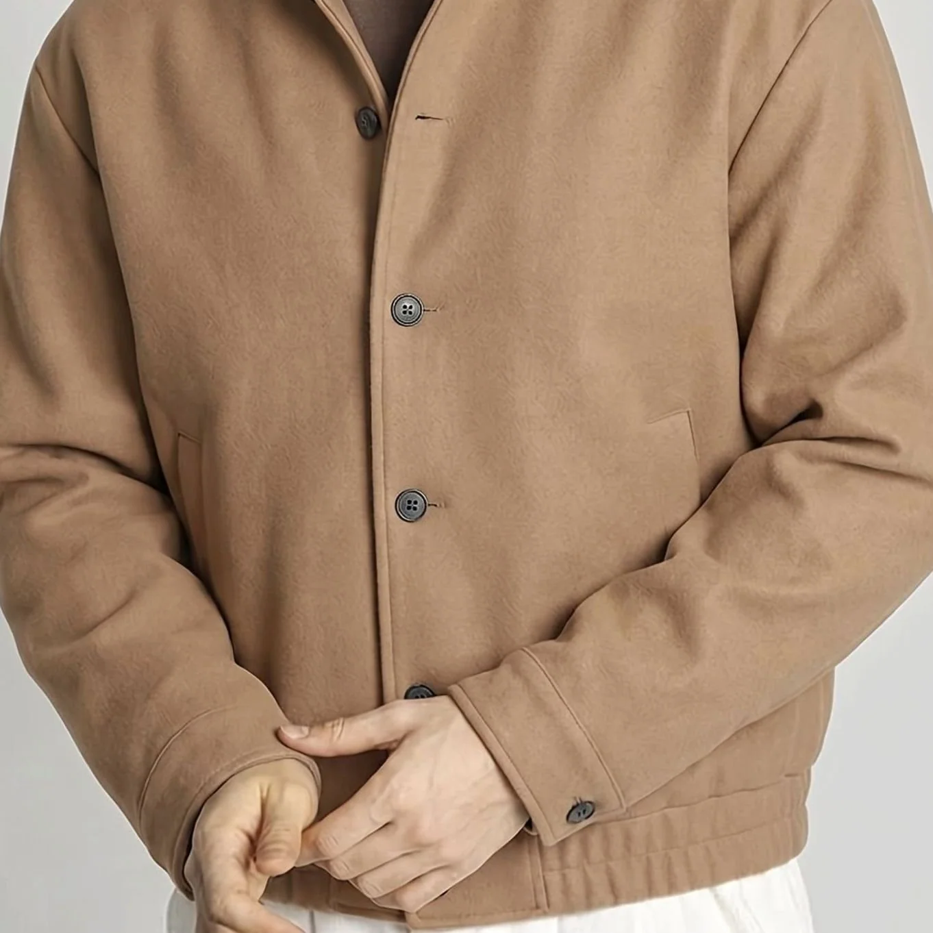 Fenwick | Men's Wool-Look Stand Collar Bomber Jacket