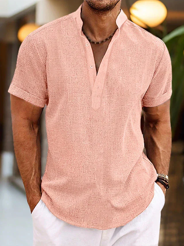 Matthew Collection | Men's Shirt with Classic Henley Design