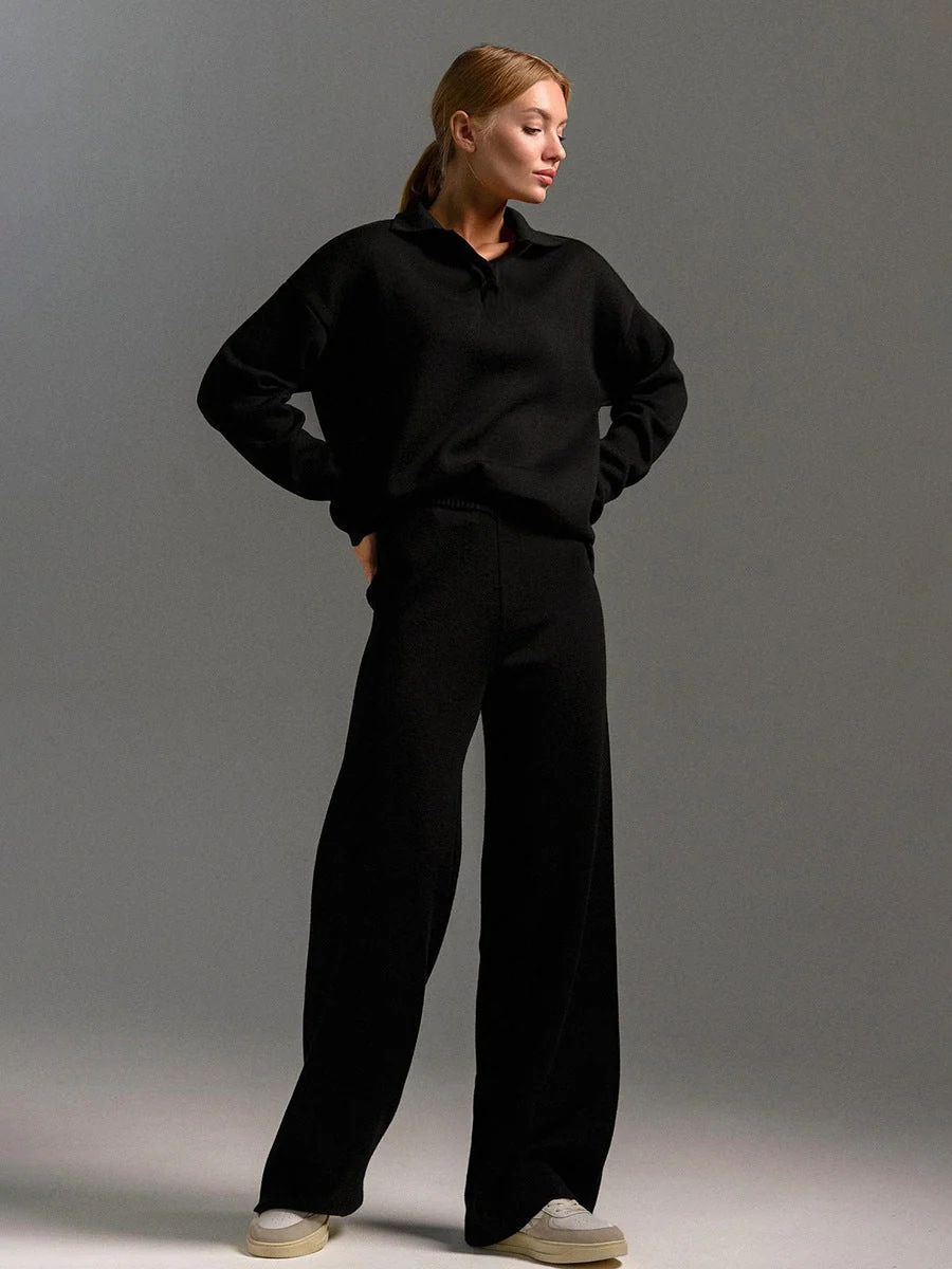 Hannah Collection | Women's Loungewear Set with Polished Collar