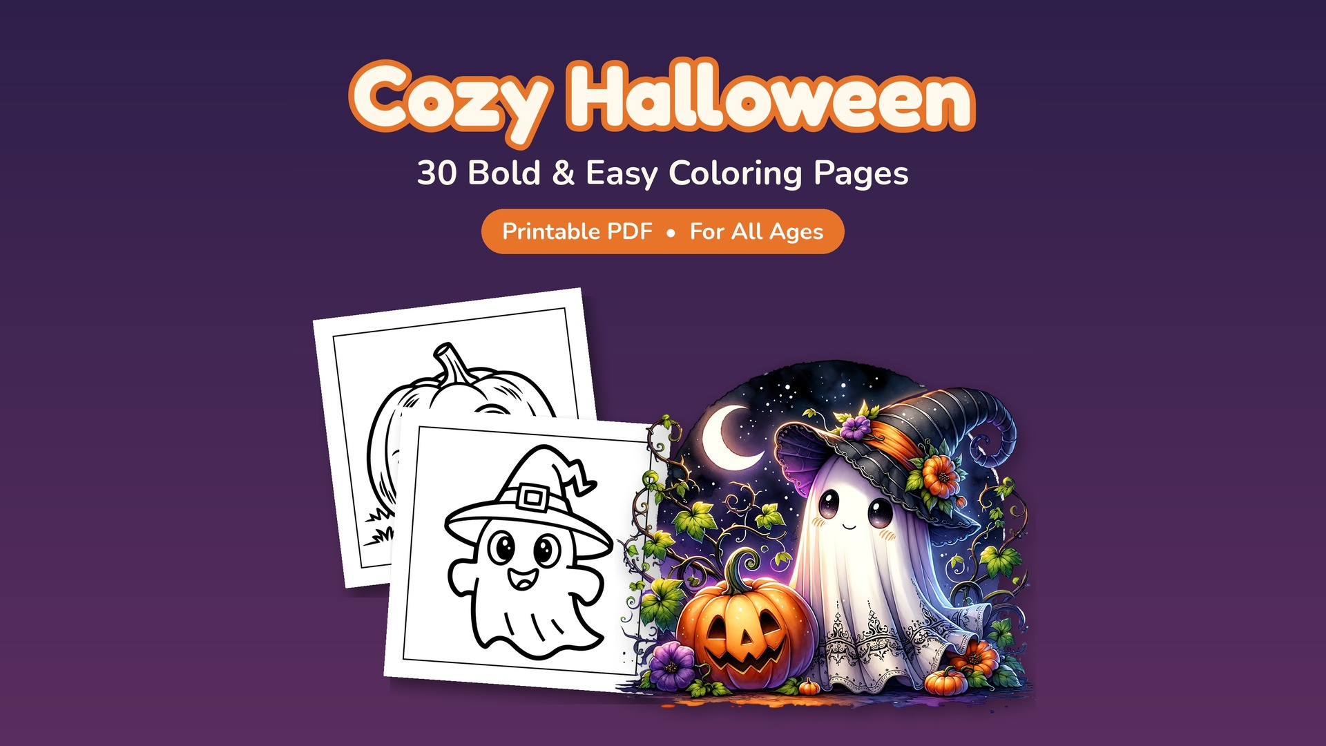 Cozy Halloween Coloring Book