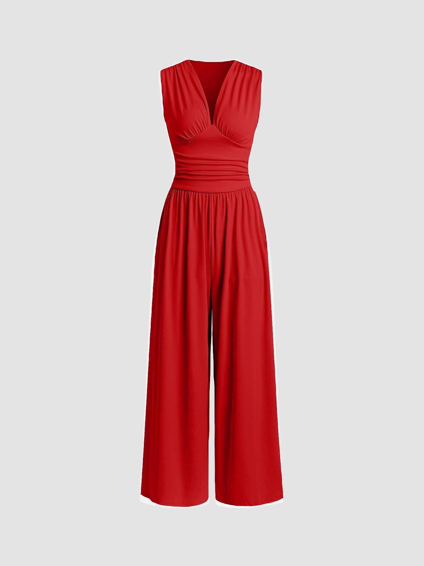 צ'ריטי | סרבל שיקי ללא שרוולים עם רגליים רחבות