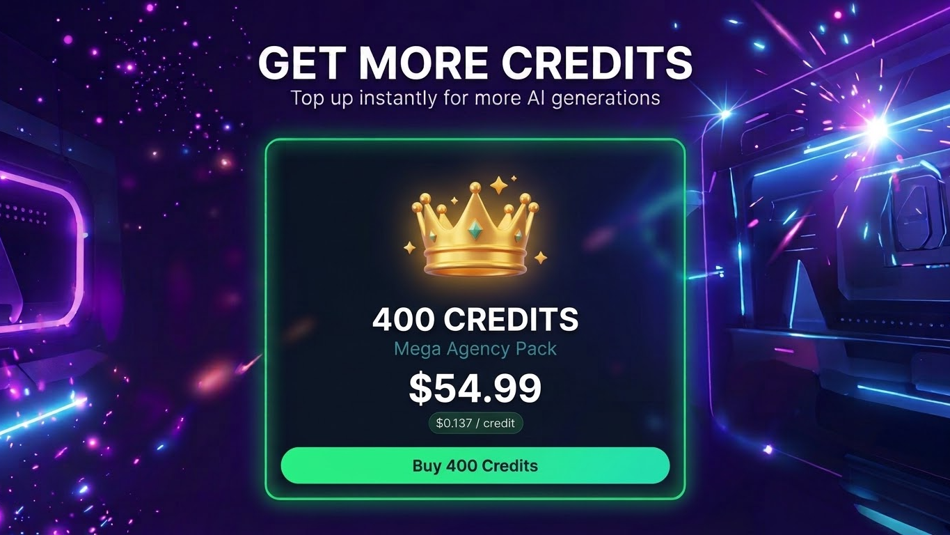 DropStudio AI - 400 Credits Top-Up
