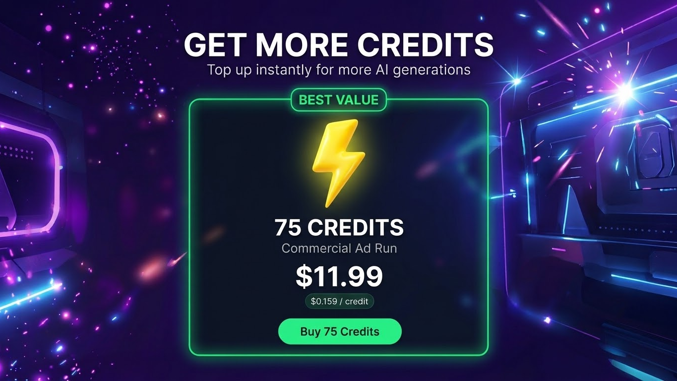 DropStudio AI - 75 Credits Top-Up