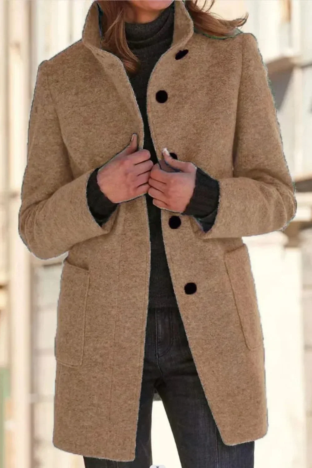 Women's Windproof Long Winter Coat