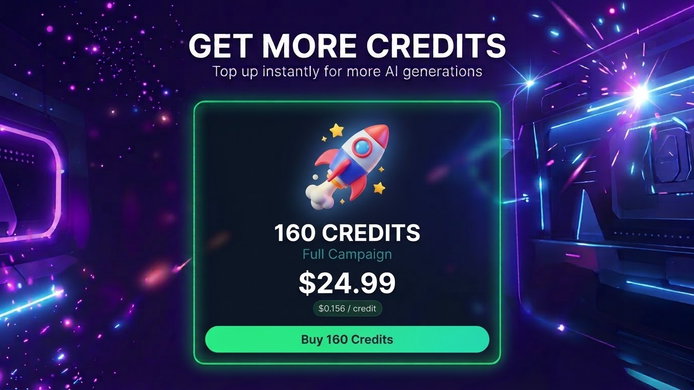 DropStudio AI - 160 Credits Top-Up