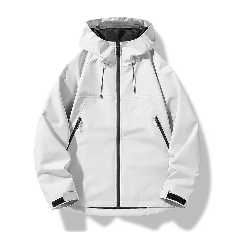 Men's Waterproof Jacket with Hood & Windproof Design